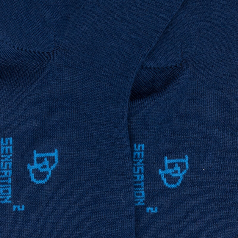 Chaussettes enfant en laine et coton - Bleu Voilier | Doré Doré