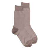 Chaussettes homme caviar en laine merinos - Blanc Grive & Écru | Doré Doré
