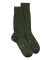 Chaussettes homme en laine et coton - Vert cyprès