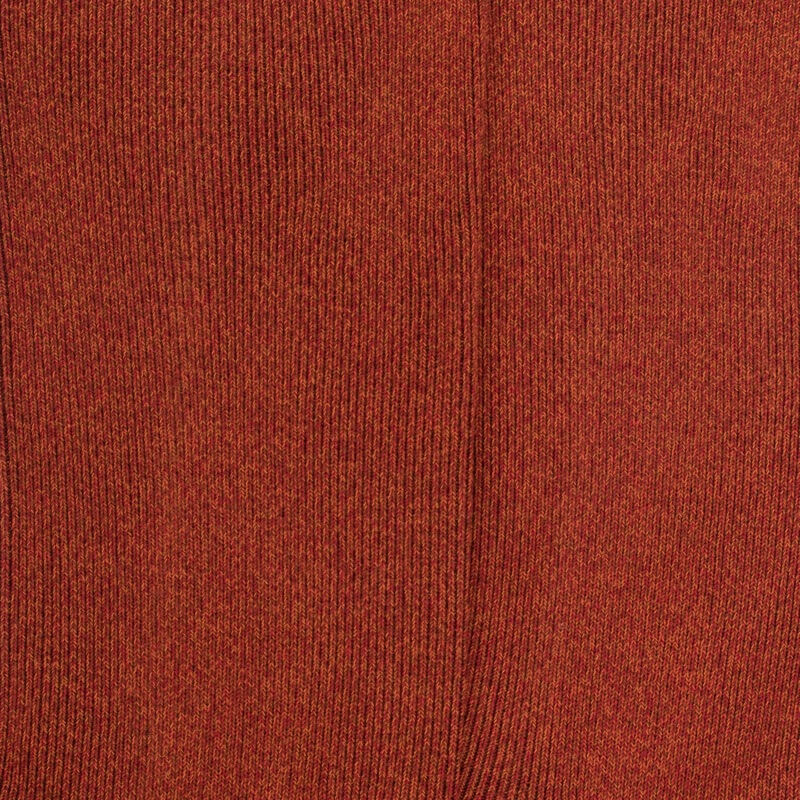 Chaussettes homme à côtes sans bord élastique en coton égyptien - Orange cognac | Doré Doré
