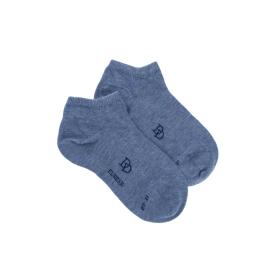 Socquettes enfant en coton égyptien - Bleu jean clair | Doré Doré