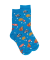 Chaussettes pour enfants en fil d'Ecosse avec motifs de poissons colorés - Bleu