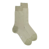 Chaussettes homme en fil d'Écosse renforcé à motifs caviar - Vert Sauge & Blanc Givre