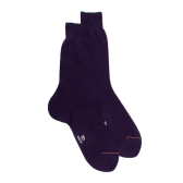 Chaussettes homme fines 100% fil d'Écosse - Violet | Doré Doré