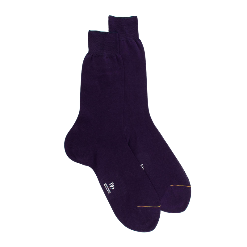 Chaussettes homme fines 100% fil d'Écosse - Violet | Doré Doré