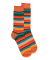 Chaussettes homme à rayures en fil d'Écosse - Oranger & Vert thym