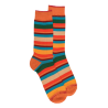 Chaussettes homme à rayures en fil d'Écosse - Oranger & Vert thym | Doré Doré