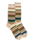Chaussettes homme à rayures en fil d'Écosse - Beige Lin & Écru