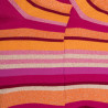 Socquettes femme à rayures en coton avec effet brillant - Rose Flamboyant & Oranger | Doré Doré