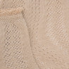 Socquettes femme ajourées en fil d'Écosse avec bord-côte contrasté effet brillant - Beige Grège | Doré Doré