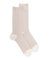 Chaussettes homme à côtes sans bord élastique en fil d'Écosse - Blanc Givre
