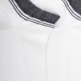 Chaussons en coton uni pour femmes avec bordures contrastées - Blanc & Gris oxford | Doré Doré