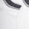 Chaussons en coton uni pour femmes avec bordures contrastées - Blanc & Gris oxford | Doré Doré