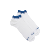Chaussons en coton uni pour femmes avec bordures contrastées - Blanc &  | Doré Doré