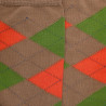 Chaussettes homme en coton à motifs intarsia - Marron Faon | Doré Doré