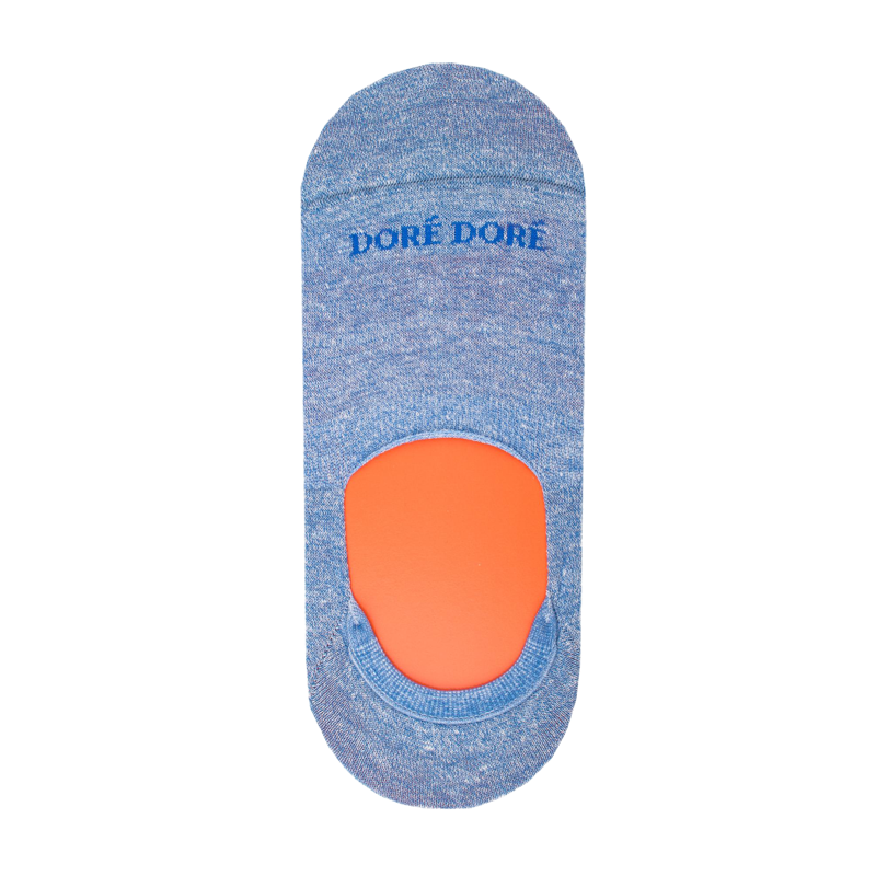 Solerettes en coton et lin pour hommes - Bleu Bassin | Doré Doré