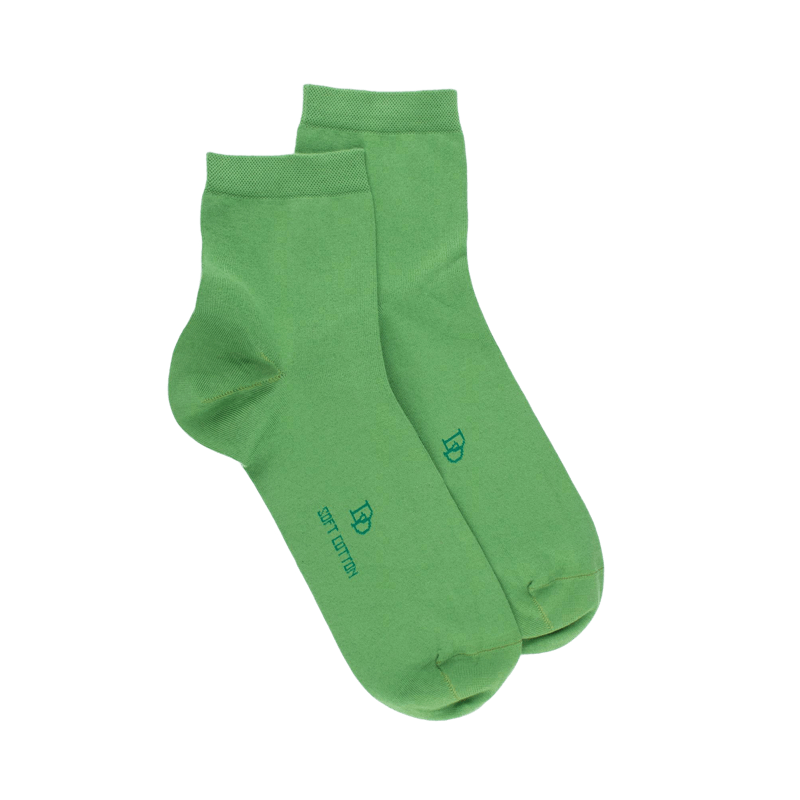 Socquettes en coton uni pour hommes - Avocat | Doré Doré