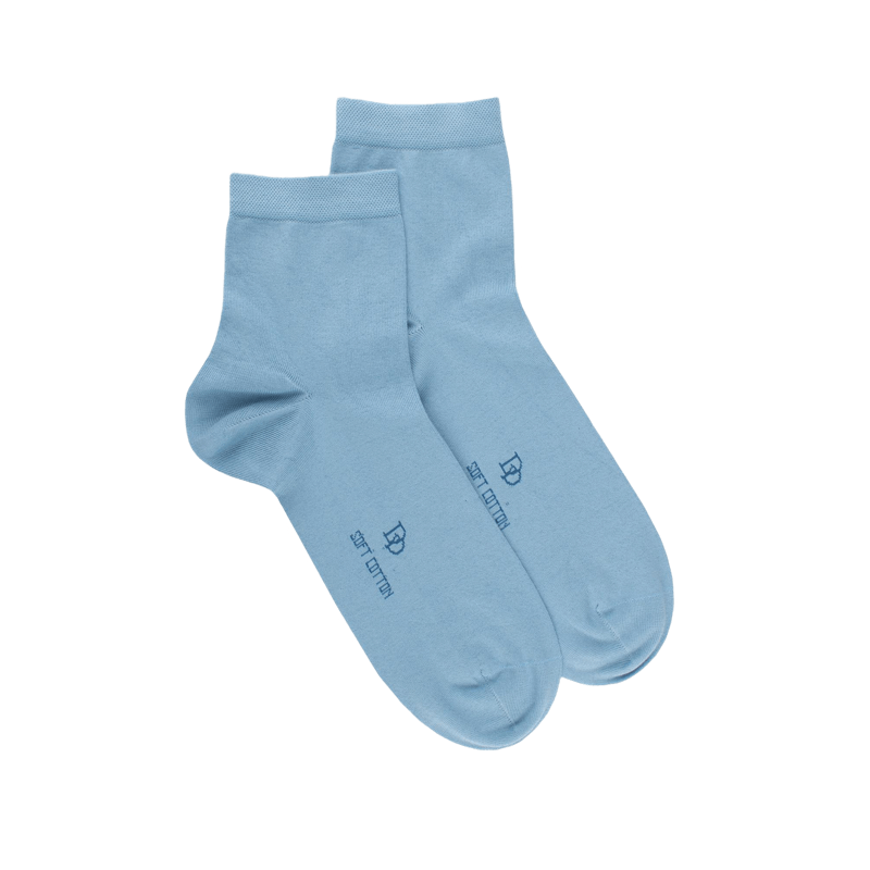 Socquettes en coton uni pour hommes - Gris connemara | Doré Doré