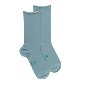 Chaussettes courtes TENCEL™ Lyocell unies pour femmes - Vert Plantain | Doré Doré