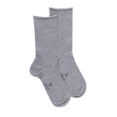 Chaussettes courtes TENCEL™ Lyocell unies pour femmes - Gris Rocheux | Doré Doré