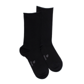 Chaussettes courtes TENCEL™ Lyocell unies pour femmes - Noir | Doré Doré