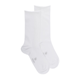 Chaussettes courtes TENCEL™ Lyocell unies pour femmes - Blanc | Doré Doré