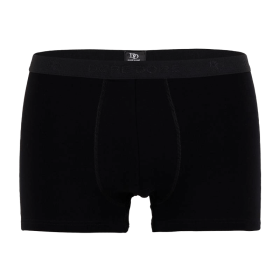 Boxer pour homme en coton stretch uni avec bande élastique siglée - Noir | Doré Doré