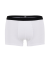 Boxer pour homme en coton stretch uni avec bande élastique siglée - Blanc