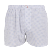 Caleçon homme en coton à motif - Blanc & Bleu Pirogue | Doré Doré
