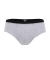 Slip pour homme en coton stretch mélangé uni avec bande élastique siglée - Gris Rocheux