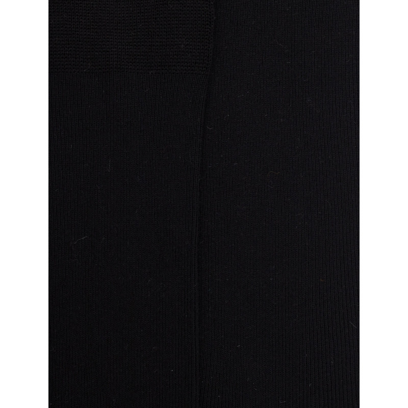 Lot de 7 paires de chaussettes anti-transpiration pour hommes en TENCEL™ Lyocell à côtes unies - Noir