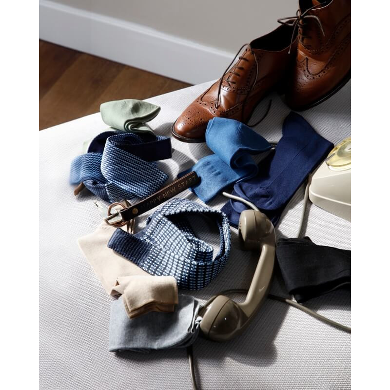 Lot de 7 paires de chaussettes anti-transpiration pour hommes en TENCEL™ Lyocell à côtes unies - Noir