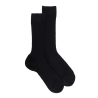Lot de 7 paires de chaussettes anti-transpiration pour hommes en TENCEL™ Lyocell à côtes unies - Noir
