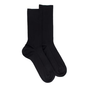 Lot de 7 paires de chaussettes homme sans bord élastique en coton égyptien