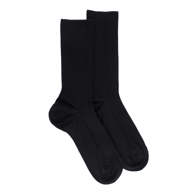 Lot de 7 paires de chaussettes homme sans bord élastique en coton égyptien