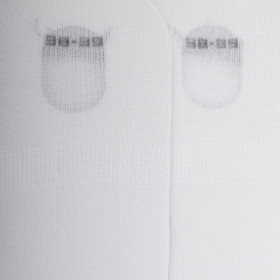 Lot de 7 paires de chaussettes femme invisible en coton et bandes anti-glisse - Blanc