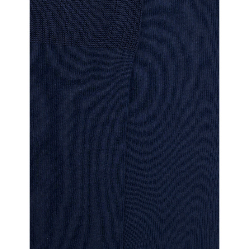 Lot de 7 paires de chaussettes courtes pour hommes en TENCEL™ Lyocell à côtes unies. - Bleu Matelot