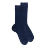 Lot de 7 paires de chaussettes courtes pour hommes en TENCEL™ Lyocell à côtes unies. - Bleu Matelot