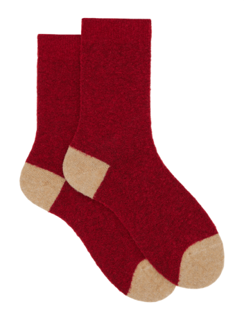Automne Et Hiver Dessin Anime Ours-Chaussettes En Polaire Corail