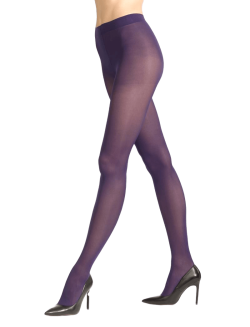 Collant fantaisie opaque Coloré 50 deniers Violet Byzance