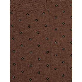 Chaussettes en laine motif cravate - Marron | Doré Doré