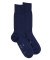 Chaussettes homme Sensation en laine mérinos & Coton égyptien - Bleu caban