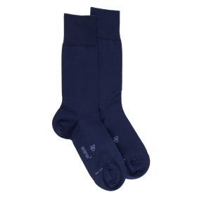 Chaussettes couleur bleu caban Dore Dore en laine mérinos et coton égyptien