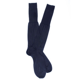 Mi-bas homme Voile 100% polyamide - Bleu foncé