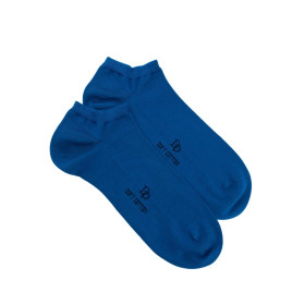 Socquettes homme et fines en coton égyptien - Bleu Cosmos