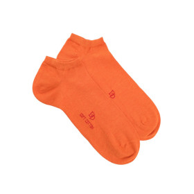 Socquettes homme et fines en coton égyptien - Oranger