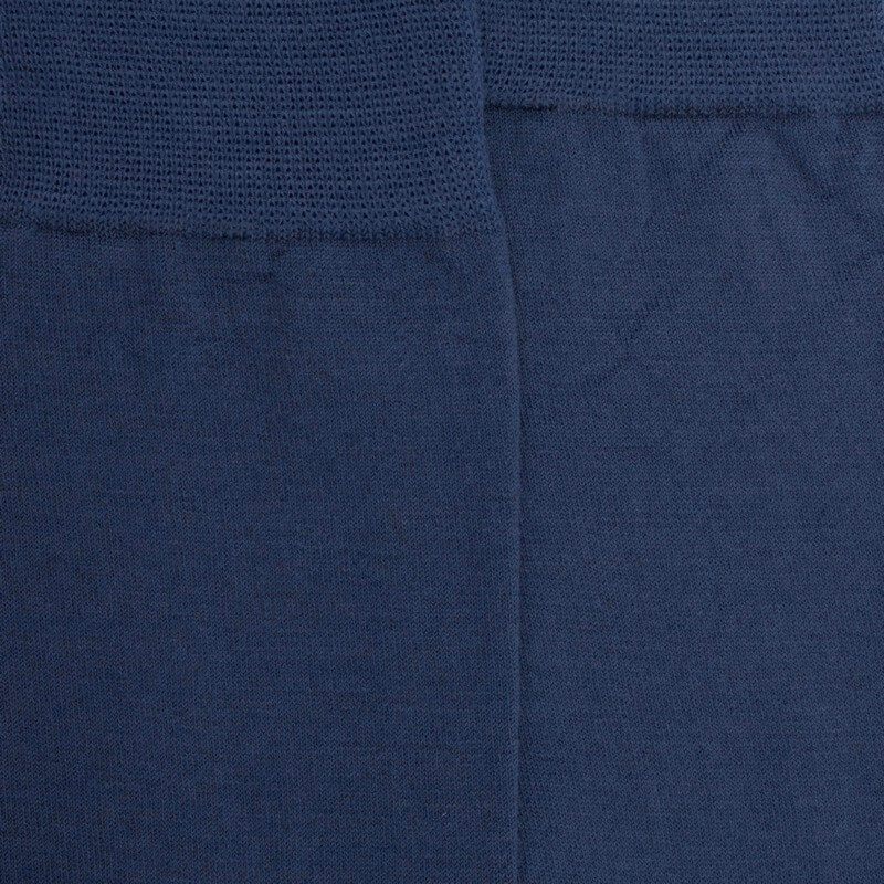 Chaussettes homme en laine et coton  - Bleu jean foncé | Doré Doré