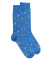 Chaussettes homme en coton doux Surf et Palmiers - Bleu