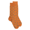 Chaussettes fantaisie homme en fil d'écosse motif poissons - Orange | Doré Doré