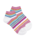 Socquettes enfant à rayures en coton avec effet brillant - Blanc / Pétales